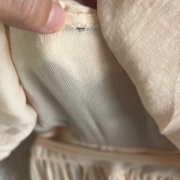 Free People Peach Sylvia Embroidered Beaded Wrap Mini Evening Dress - Picture 17 of 17